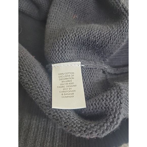NWT Christopher & Banks Christmas Black Owl Knit Pullover Sweater Size Medium - Picture 14 of 15